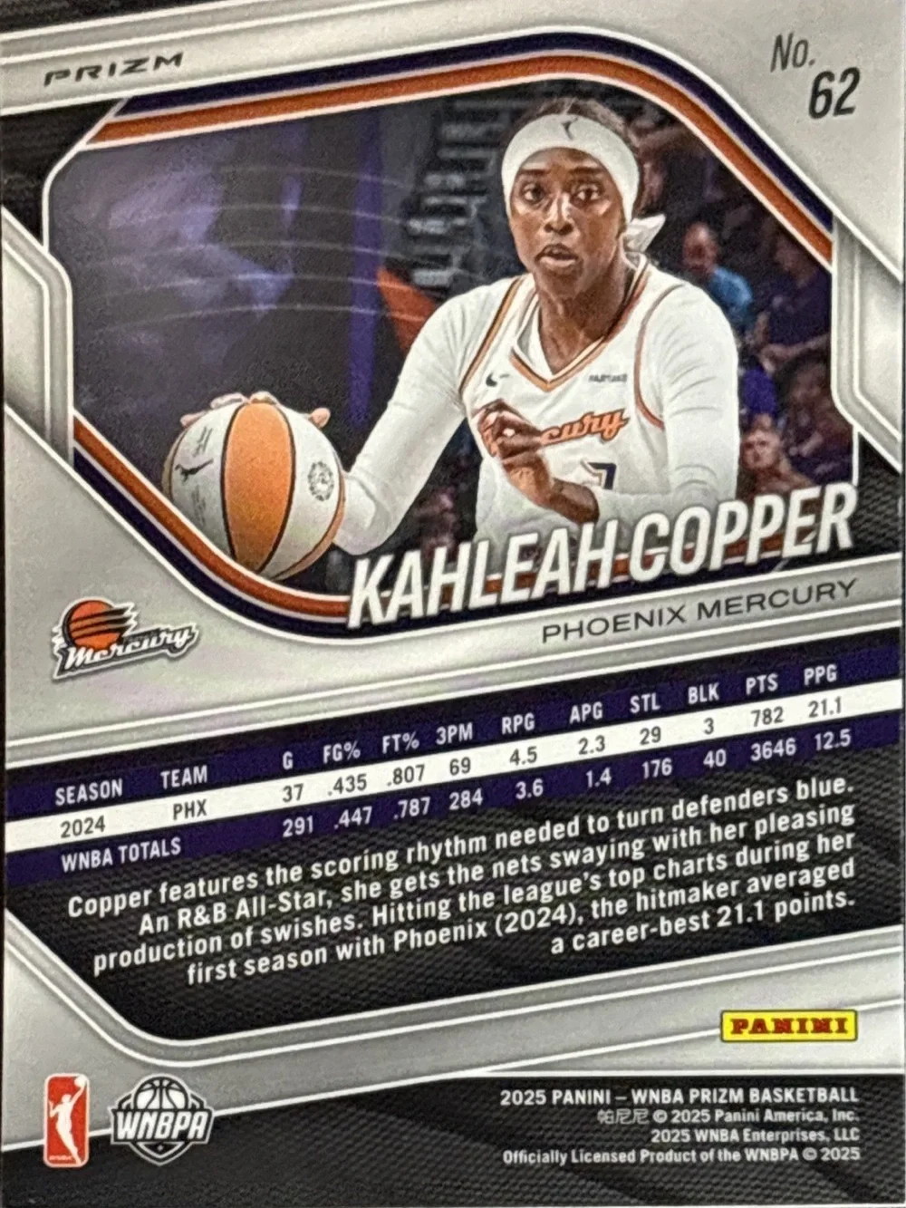 Panini Prizm Kahleah Cooper Rainbow Prizm Basketball Card